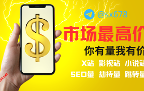 【市场最高价】X站,影视站,小说站,SEO量,劫持量,跳转量,你有量我有价!